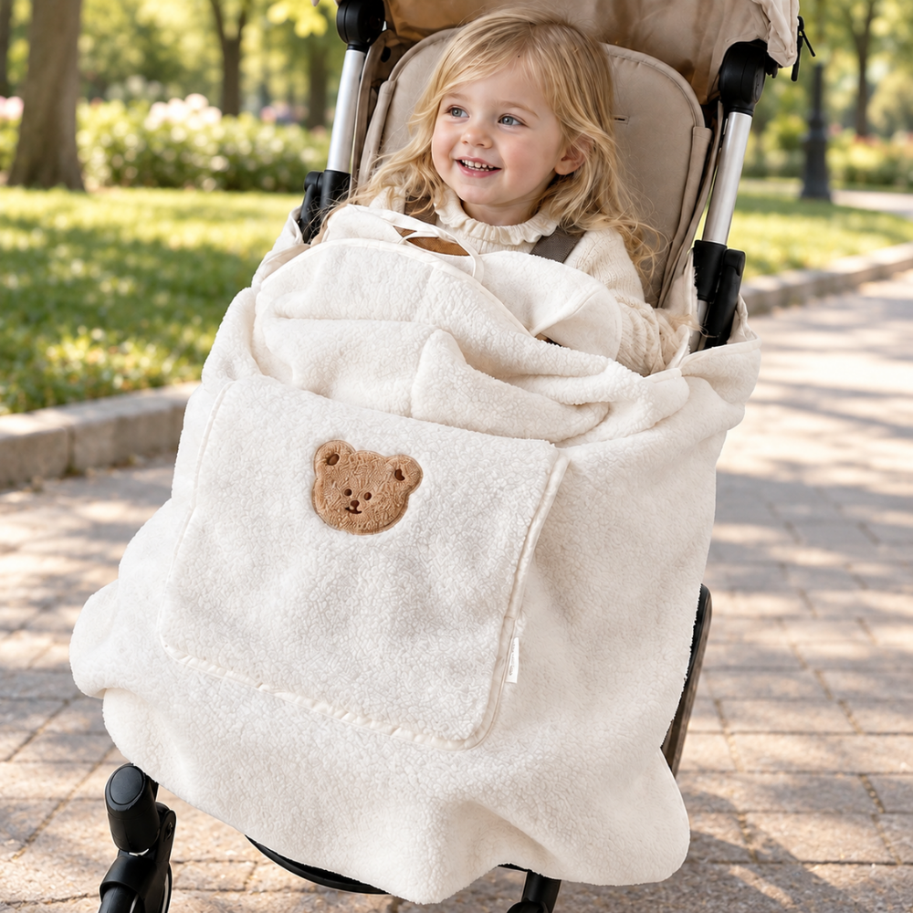 Momi Toys Sherpa Baby Blanket, Stroller Carrier Cover