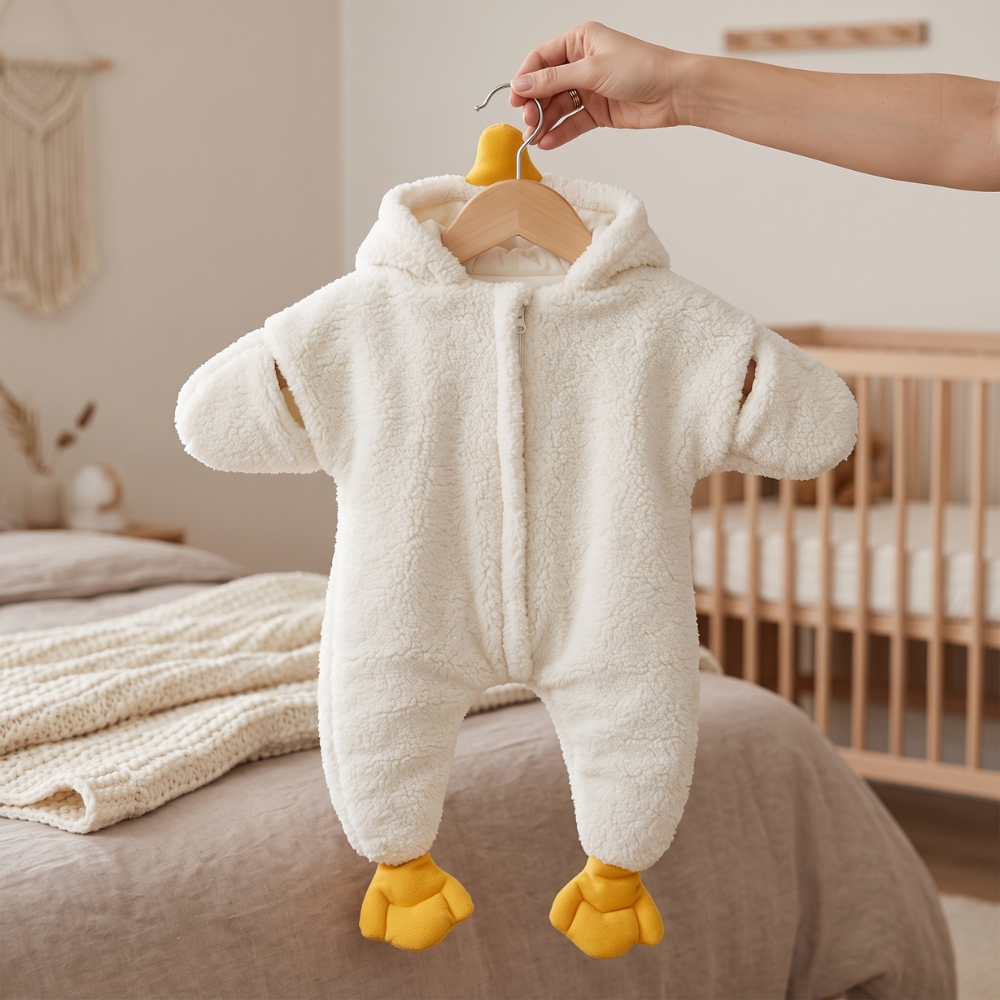 Momi Toys Duck Baby Sleep Sack, Sherpa Wearable Blanket