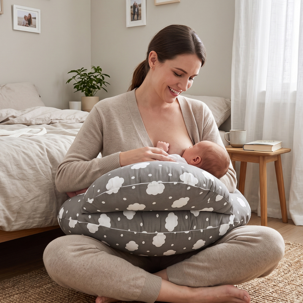 Momi Toys Cradle Nursing Pillow, Breastfeeding Support Cushion