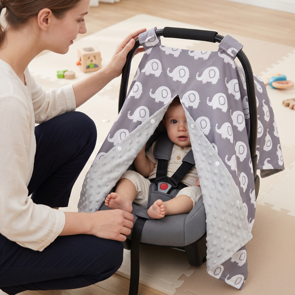 Momi Toys Nursing Cover, Baby Car Seat Cover Canopy