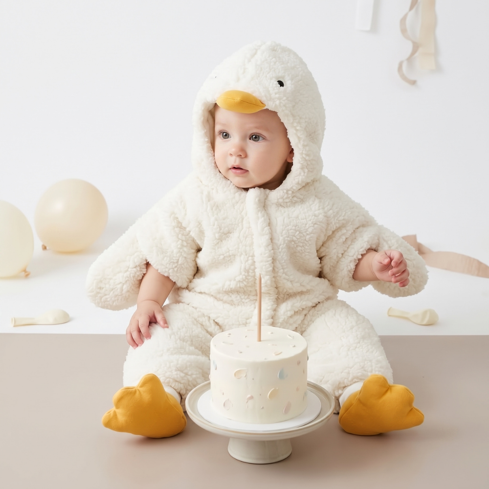 Momi Toys Duck Baby Sleep Sack, Sherpa Wearable Blanket