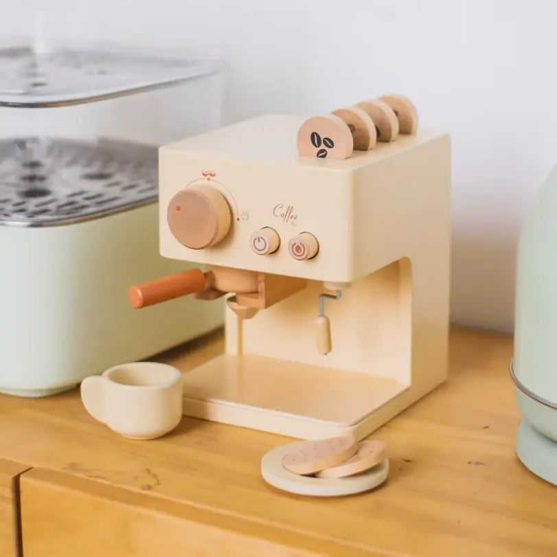Momi Toys Wooden Coffee Machine Play Set