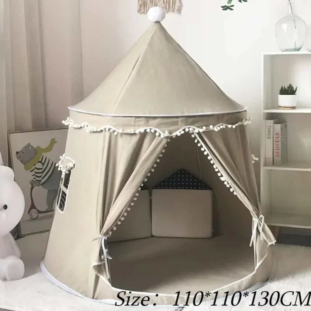 Momi Toys Canvas Play Tent, Kids Teepee Tent Playhouse