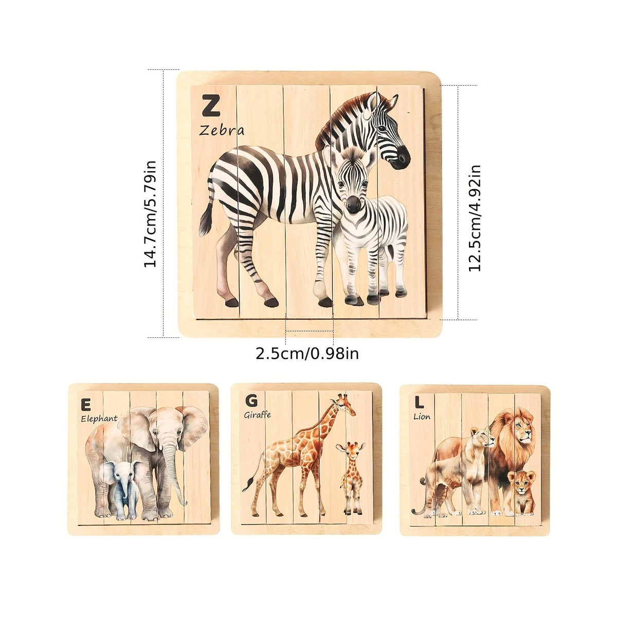 Momi Toys Wooden Animal Chunky Puzzle