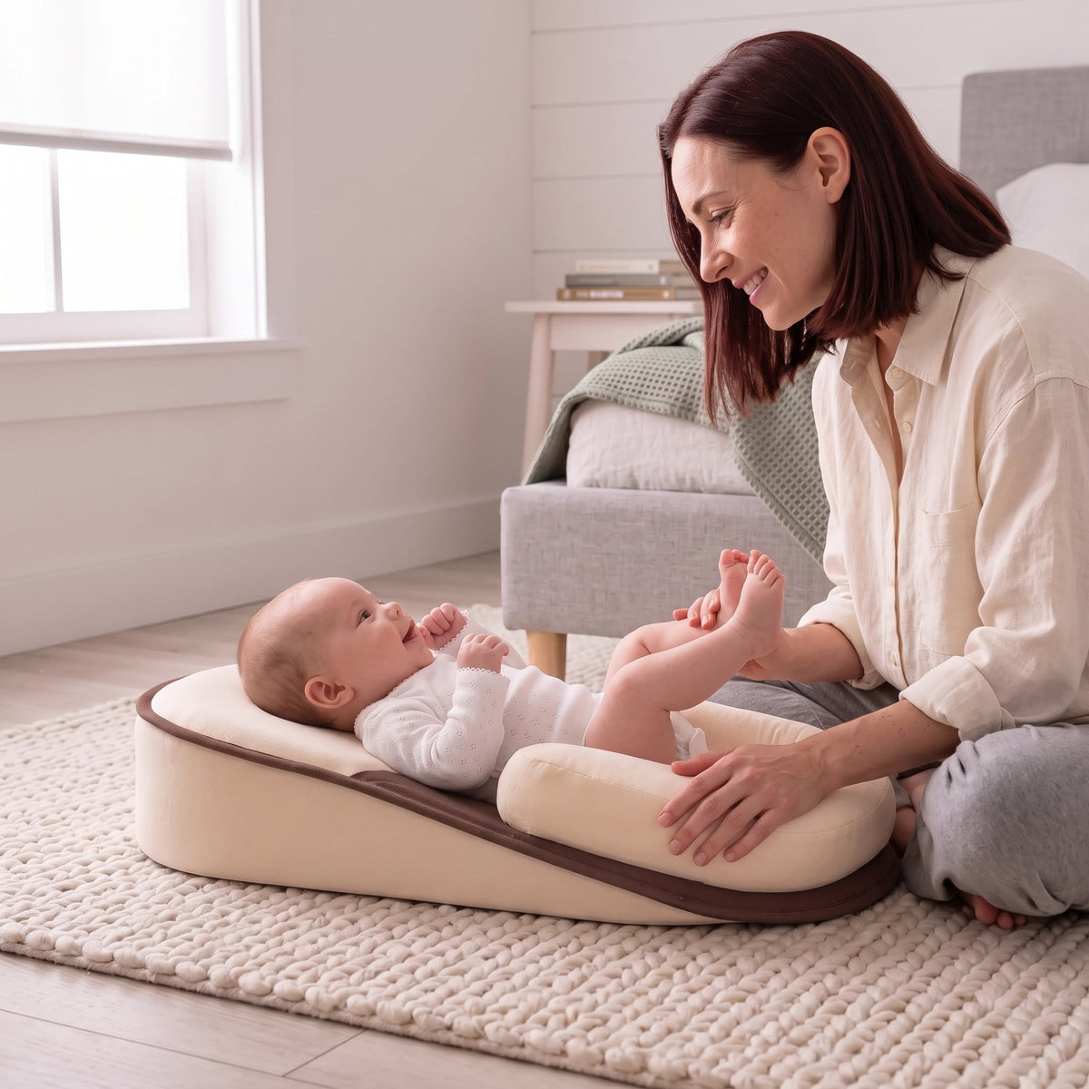 Momi Toys Cotton Baby Lounger, Soft Baby Nest Infant Lounger