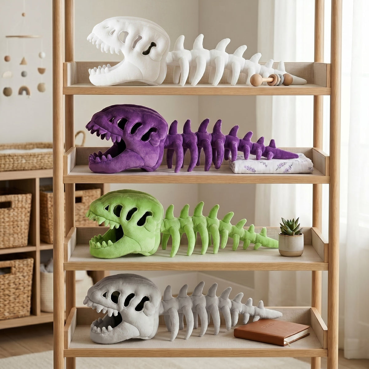 Momi Toys Halloween Dinosaur Costume – Plush Dino Hood & Tail Set