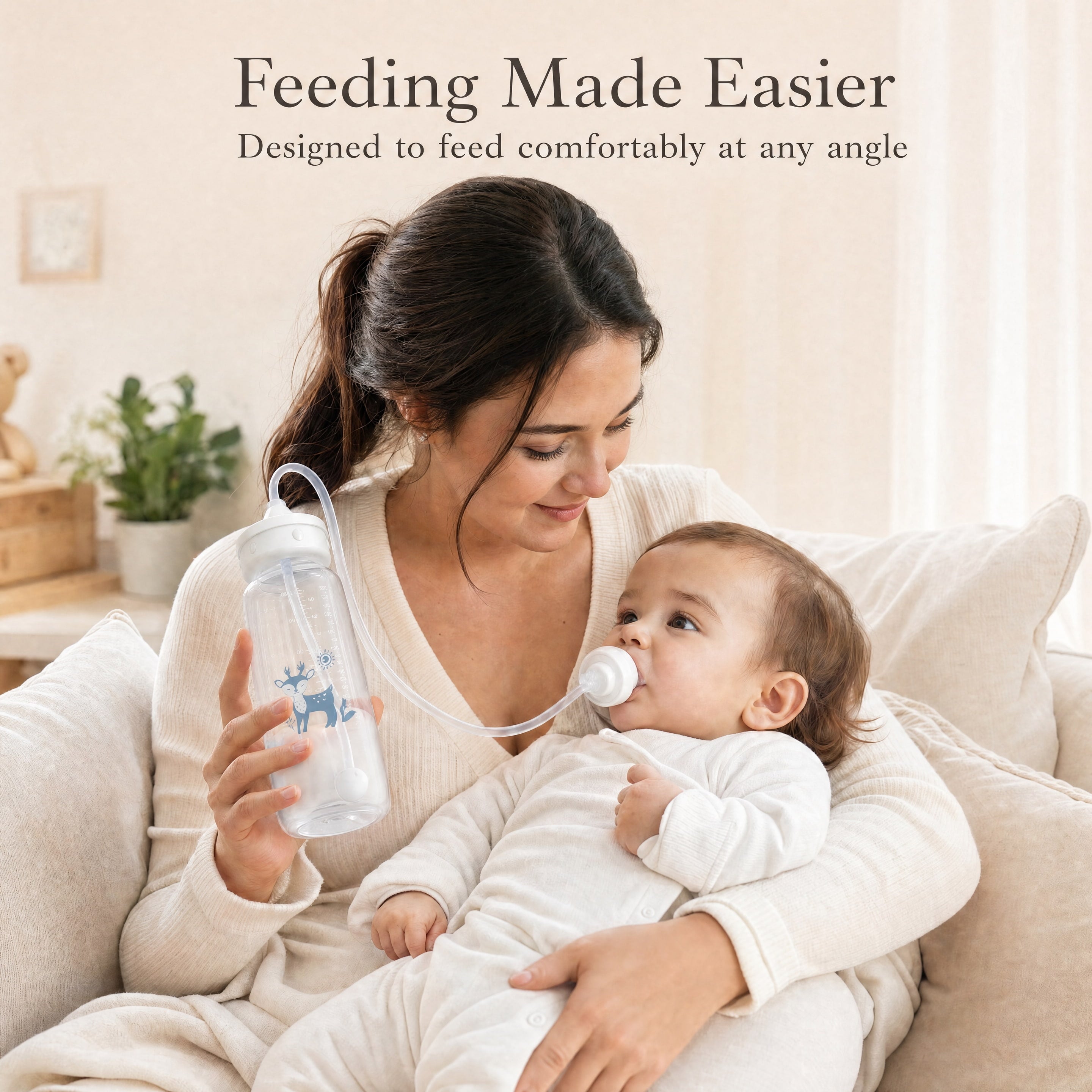 Hands-Free Baby Bottle — Anti-Colic Self-Feeding
