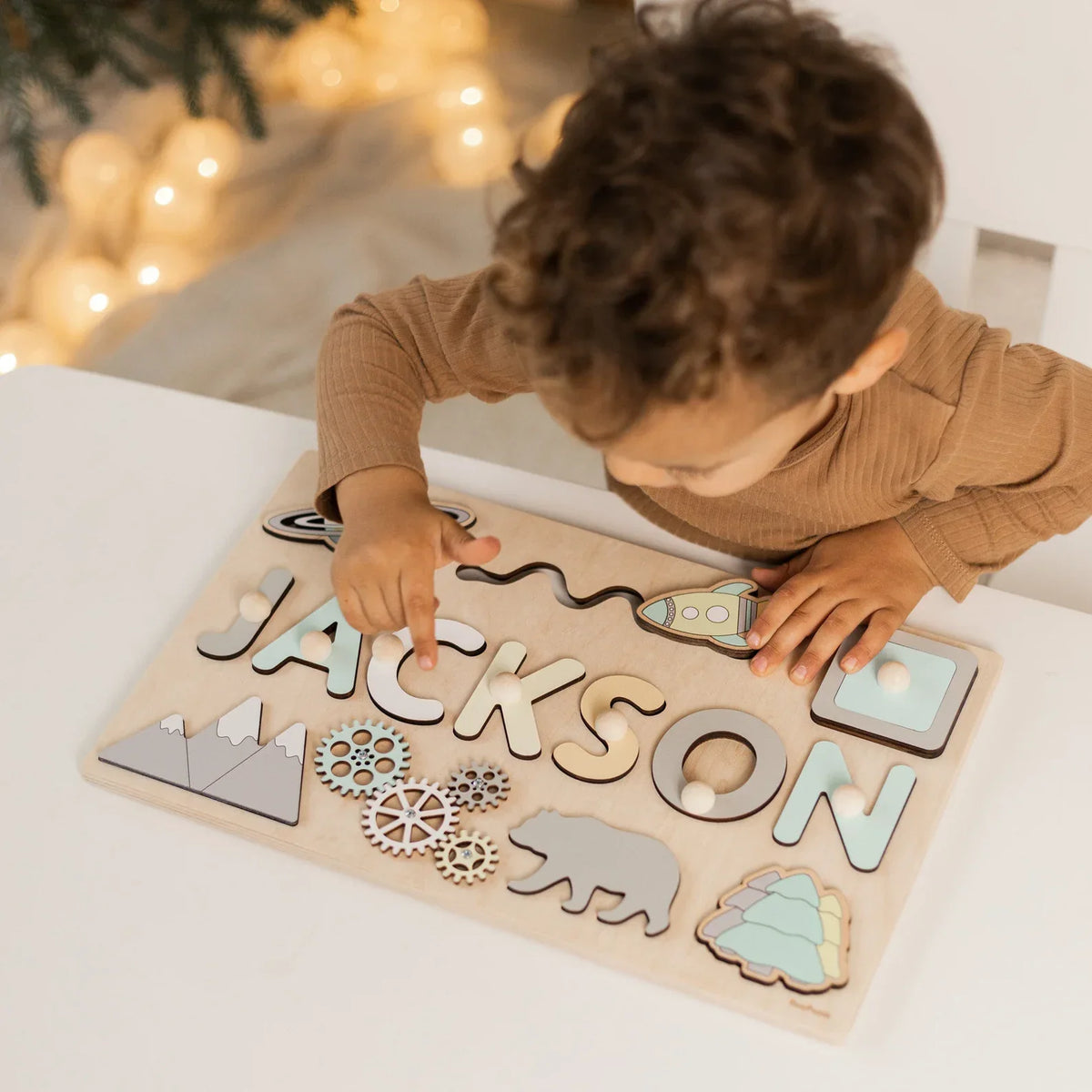 Momi Toys Personalized Wooden Name Puzzle