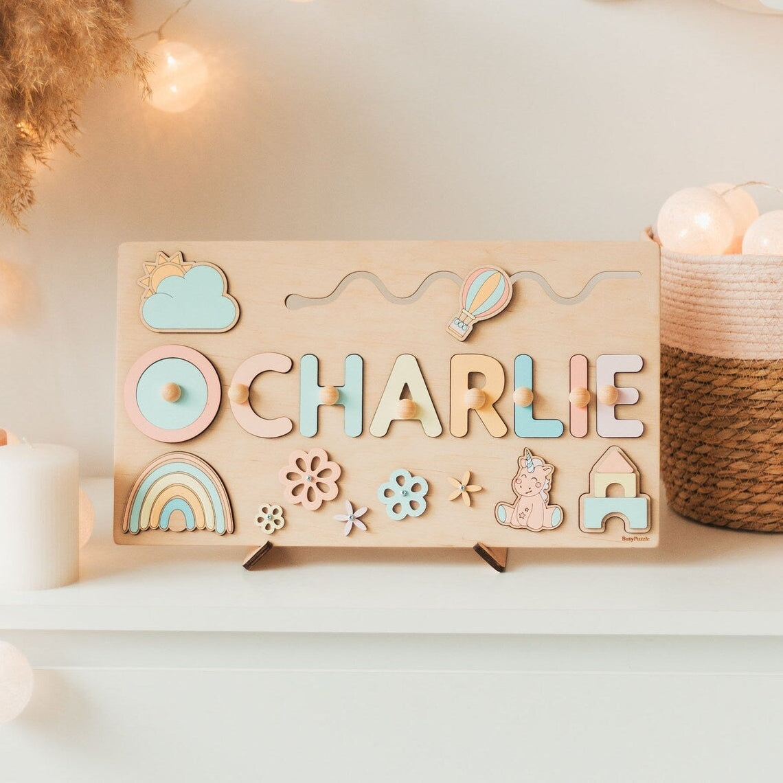 Momi Toys Personalized Wooden Name Puzzle