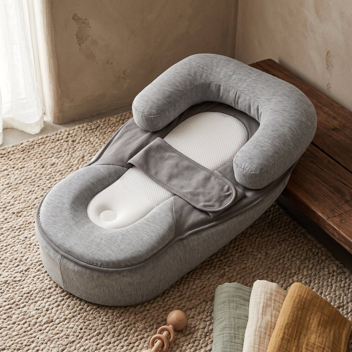 Momi Toys Cotton Baby Lounger, Soft Baby Nest Infant Lounger