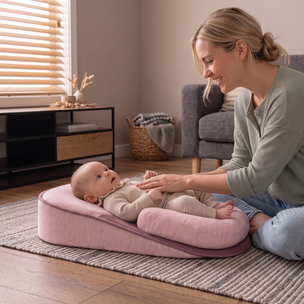momi-02-1 baby settled in cotton lounger