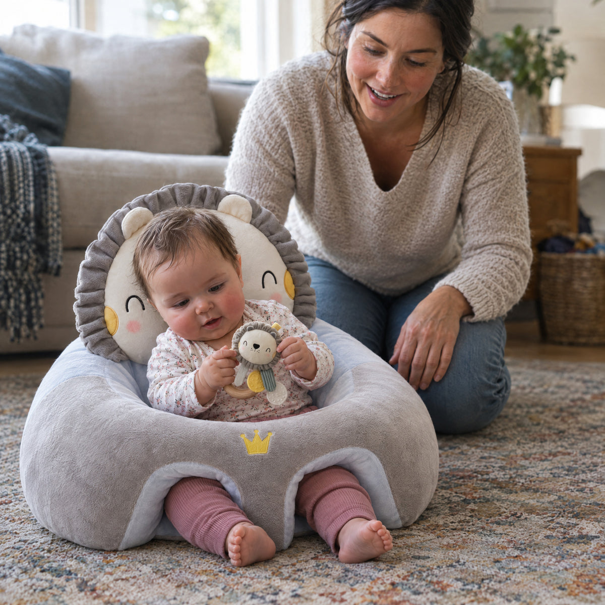 Baby Floor Seat, after: With Momi Toys floor seat