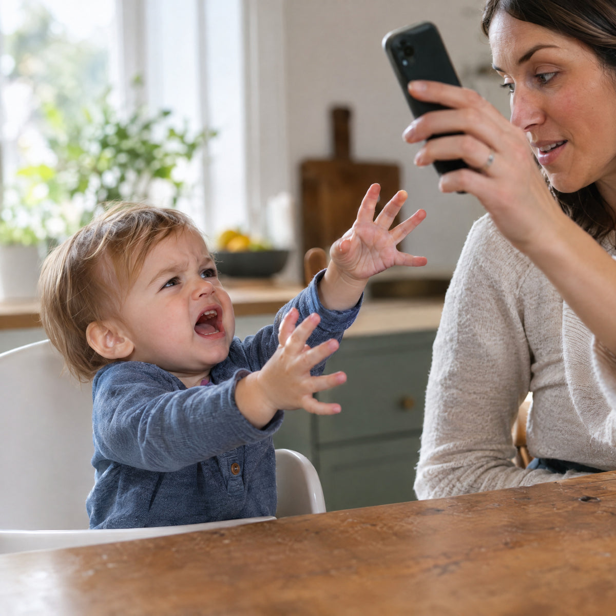 Baby Phone Toy, before: Wants the real phone