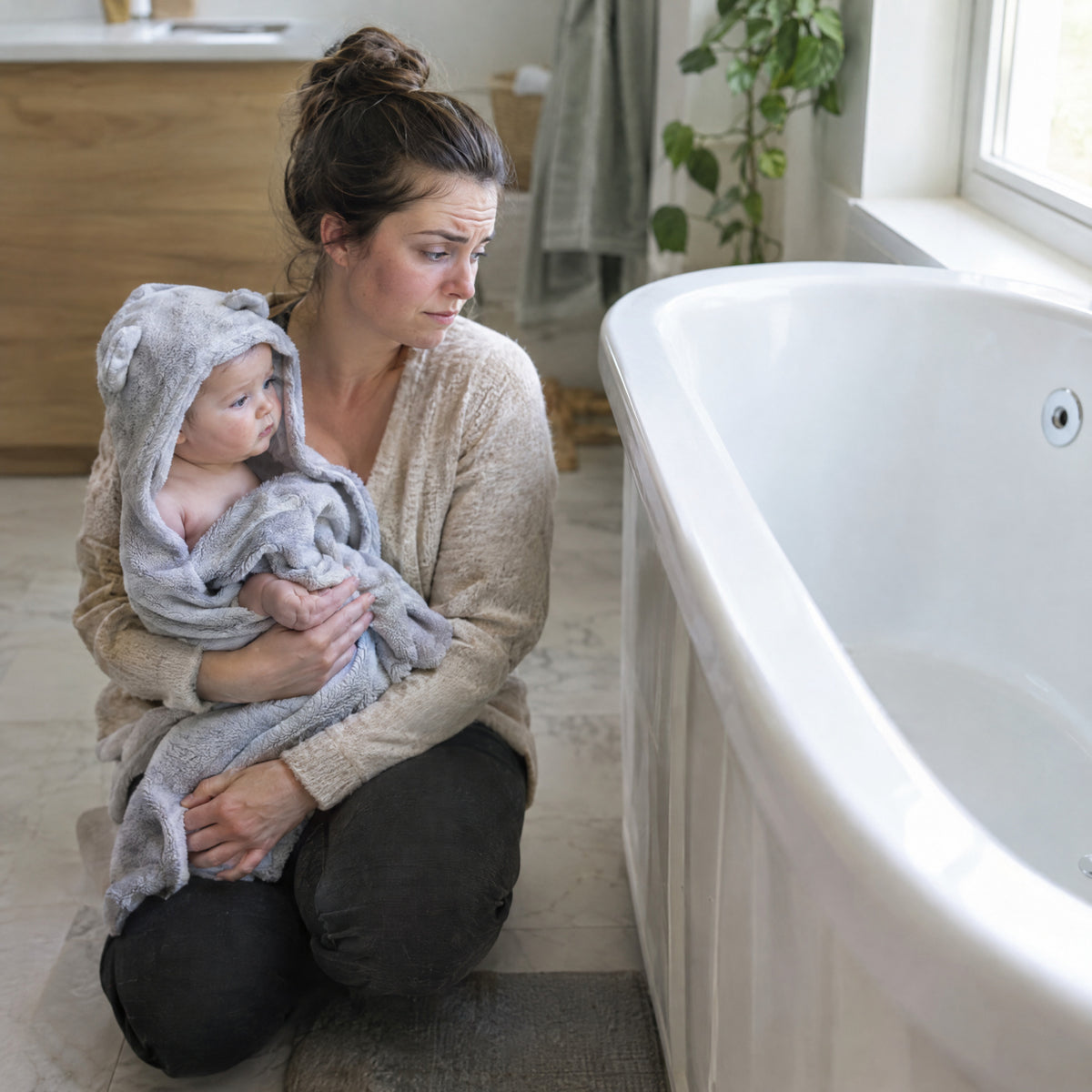 Inflatable Baby Bath Tub, before: Big bathtub