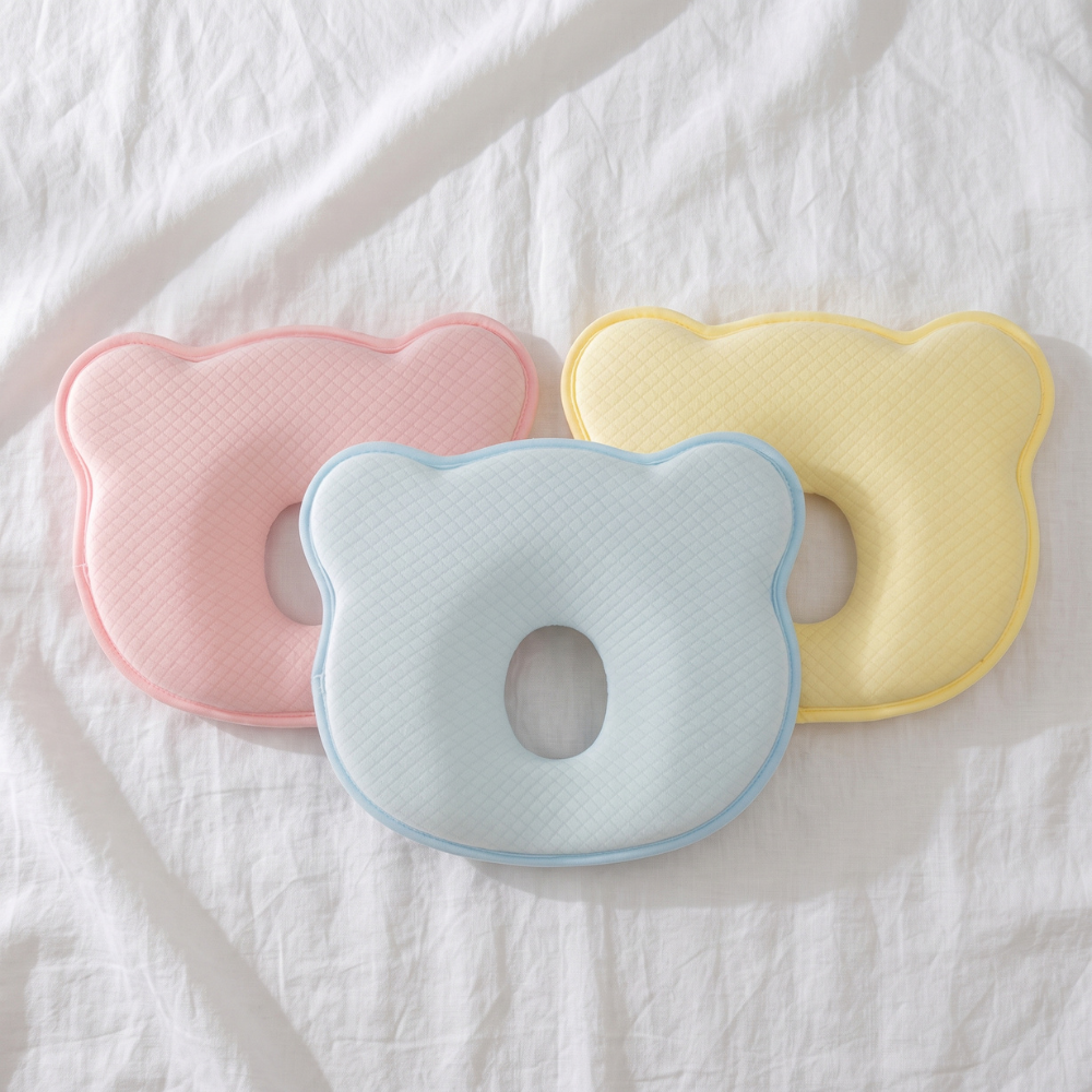 Momi Toys Memory Foam Baby Pillow, Organic Cotton Head Support