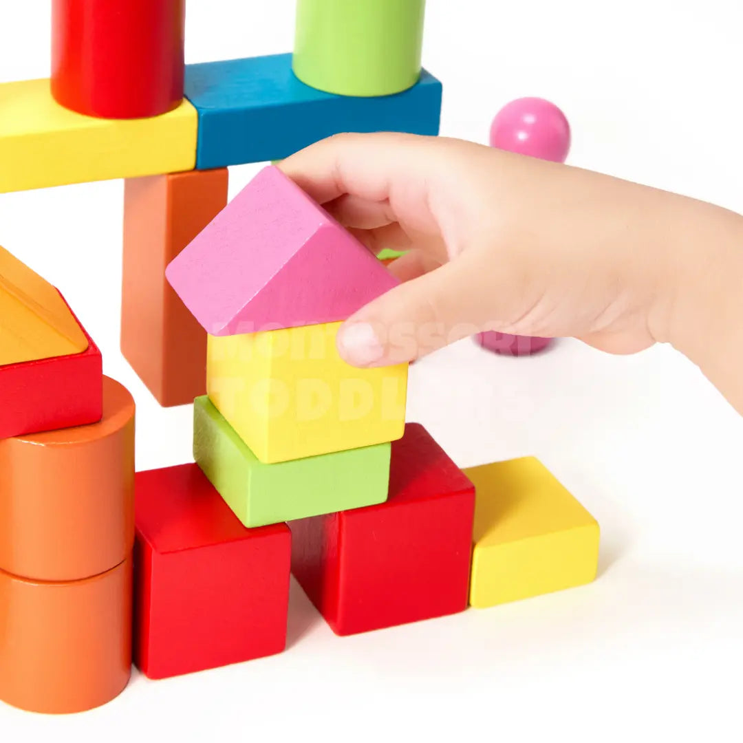 Momi Toys Wooden Building Blocks Set