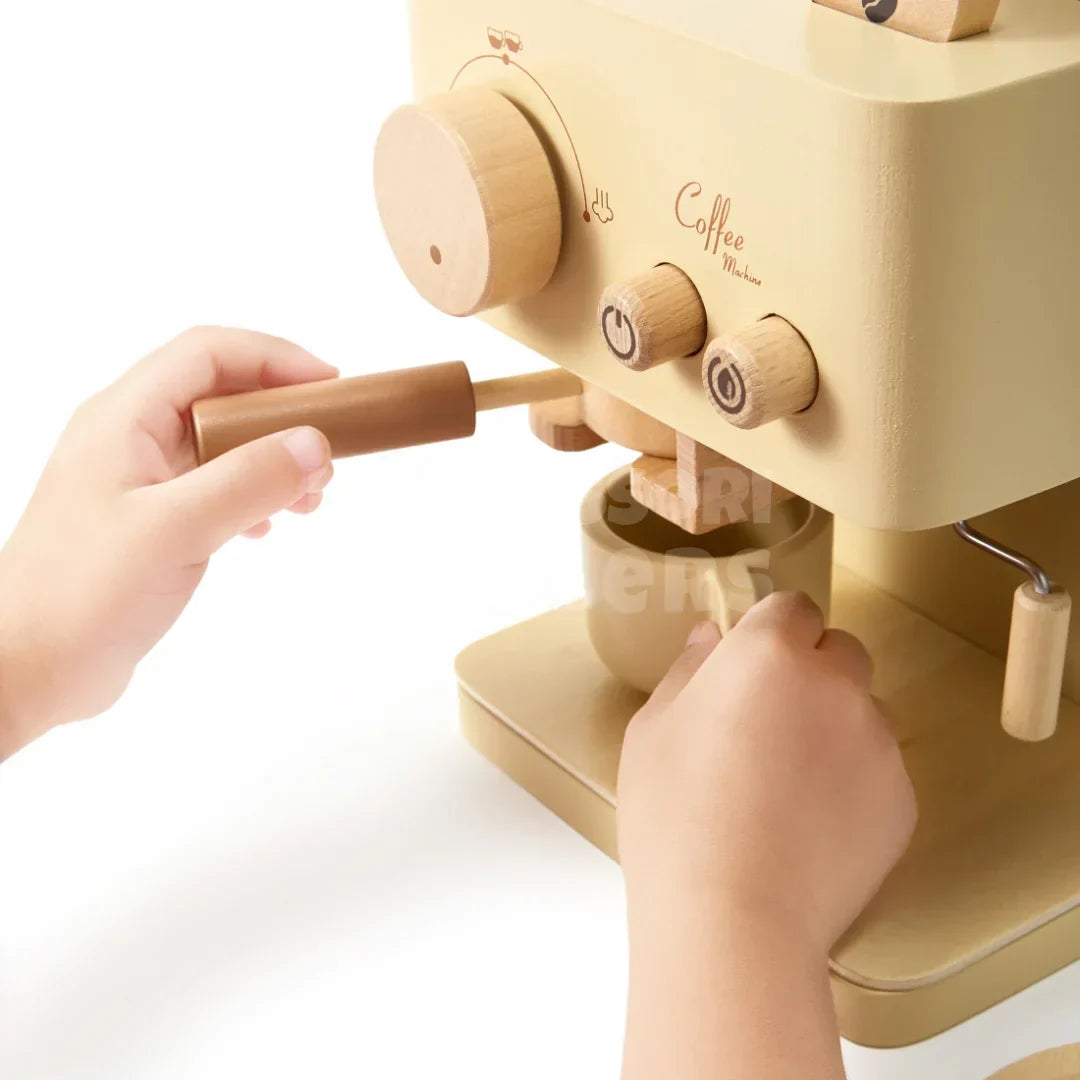Momi Toys Wooden Coffee Machine Play Set