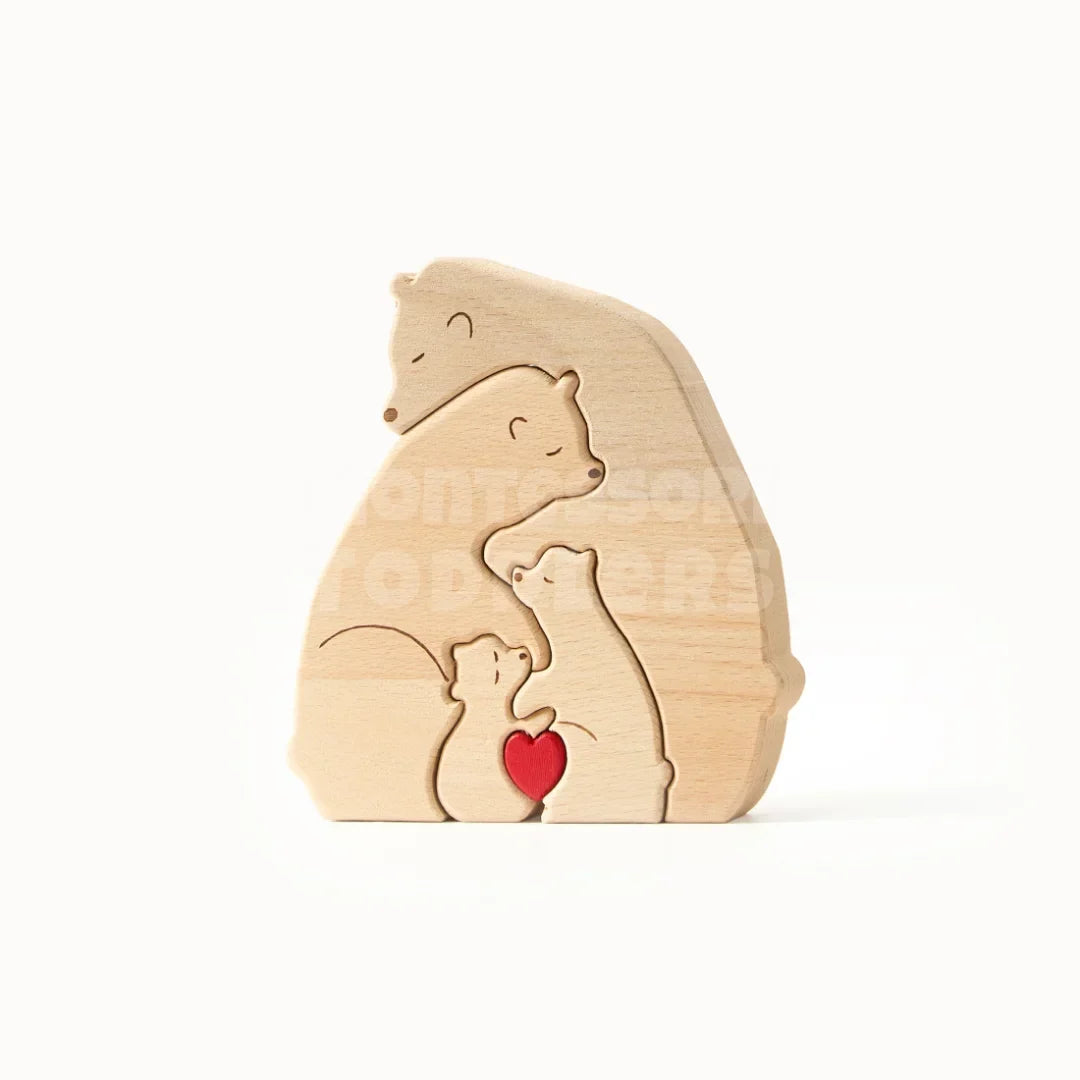 Momi Toys Wooden Hugging Bears