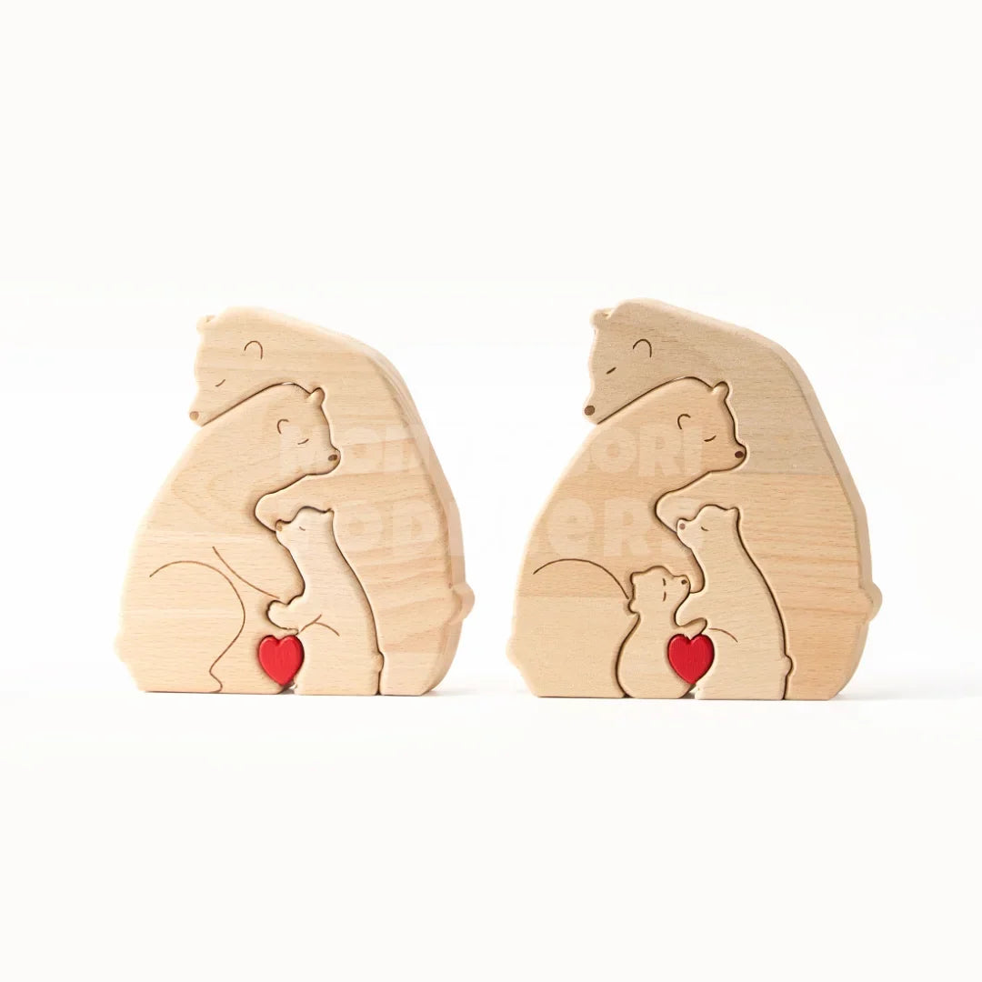 Momi Toys Wooden Hugging Bears