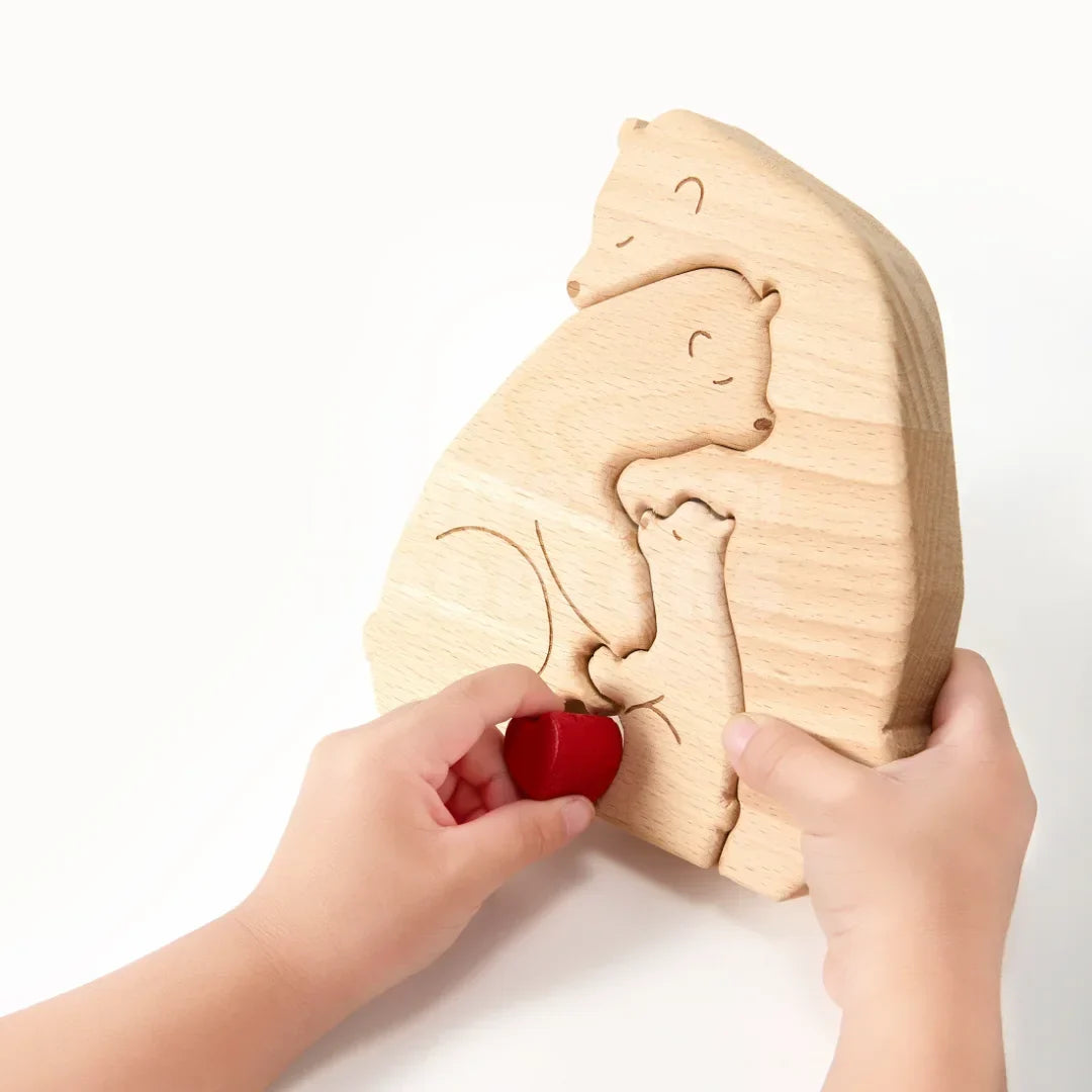 Momi Toys Wooden Hugging Bears