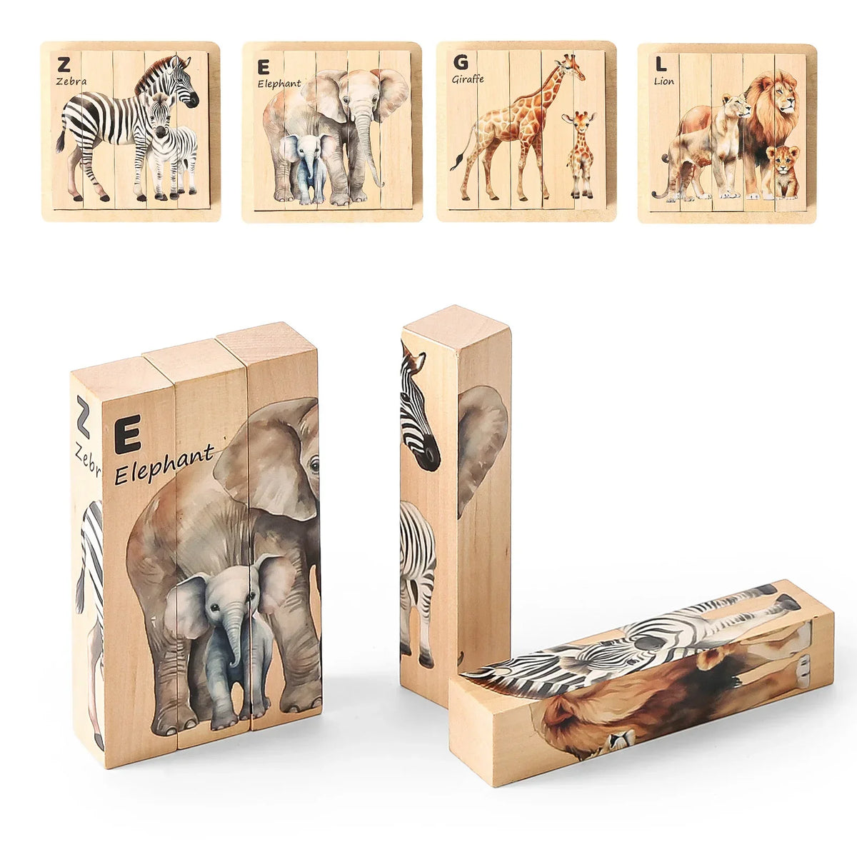 Momi Toys Wooden Animal Chunky Puzzle