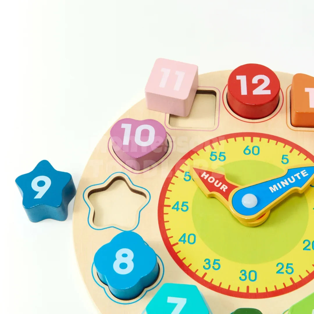 Momi Toys Wooden Learning Clock