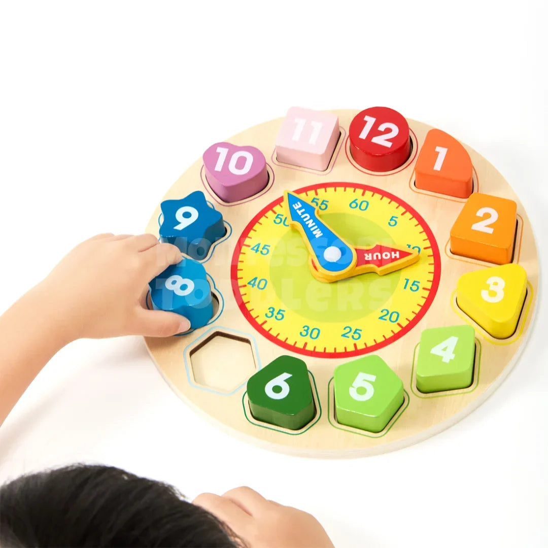 Momi Toys Wooden Learning Clock