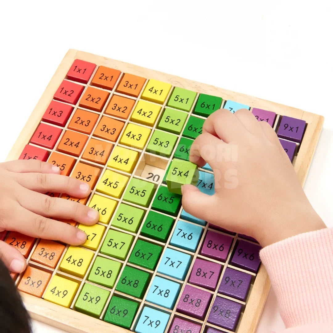 Momi Toys Wooden Multiplication Table Board