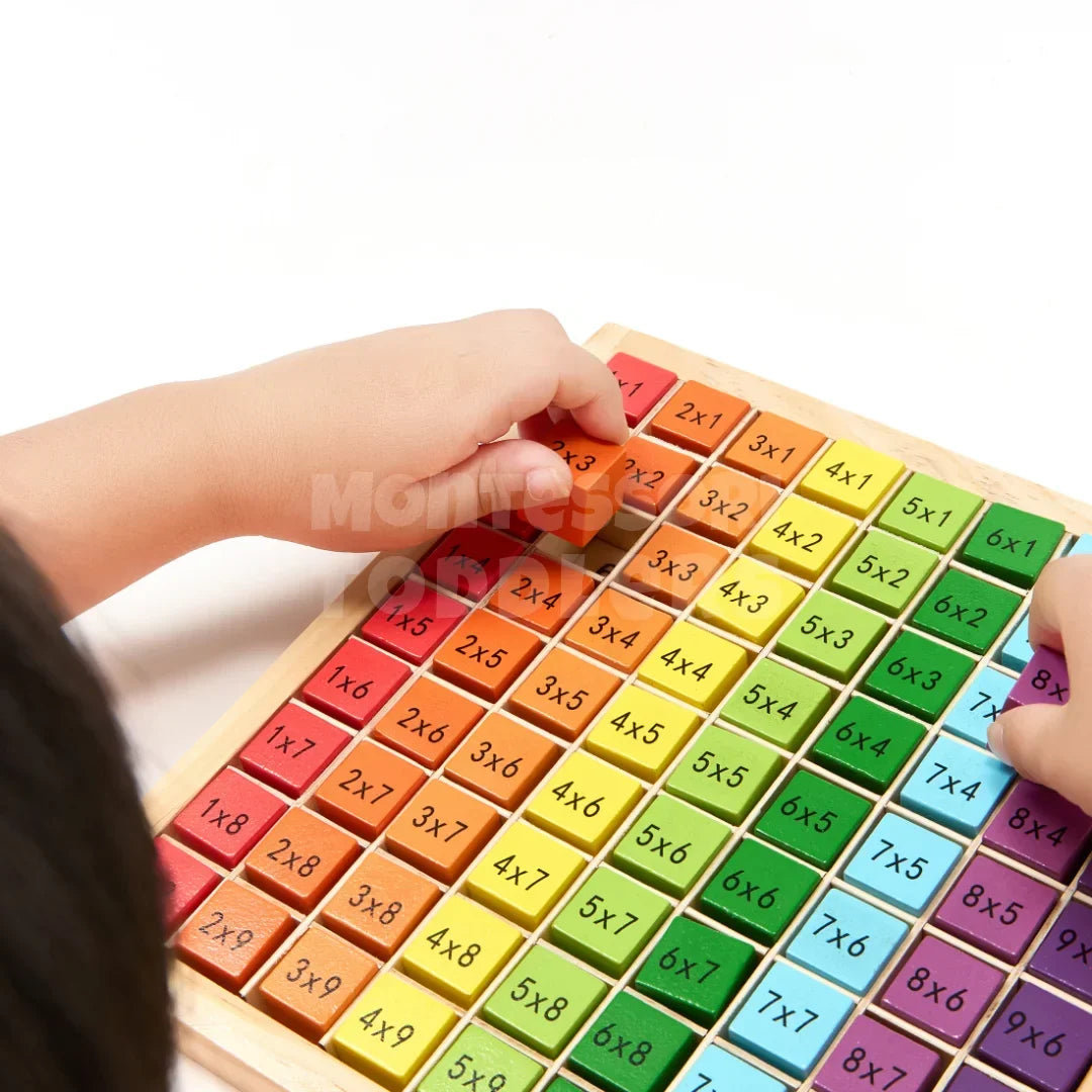 Momi Toys Wooden Multiplication Table Board