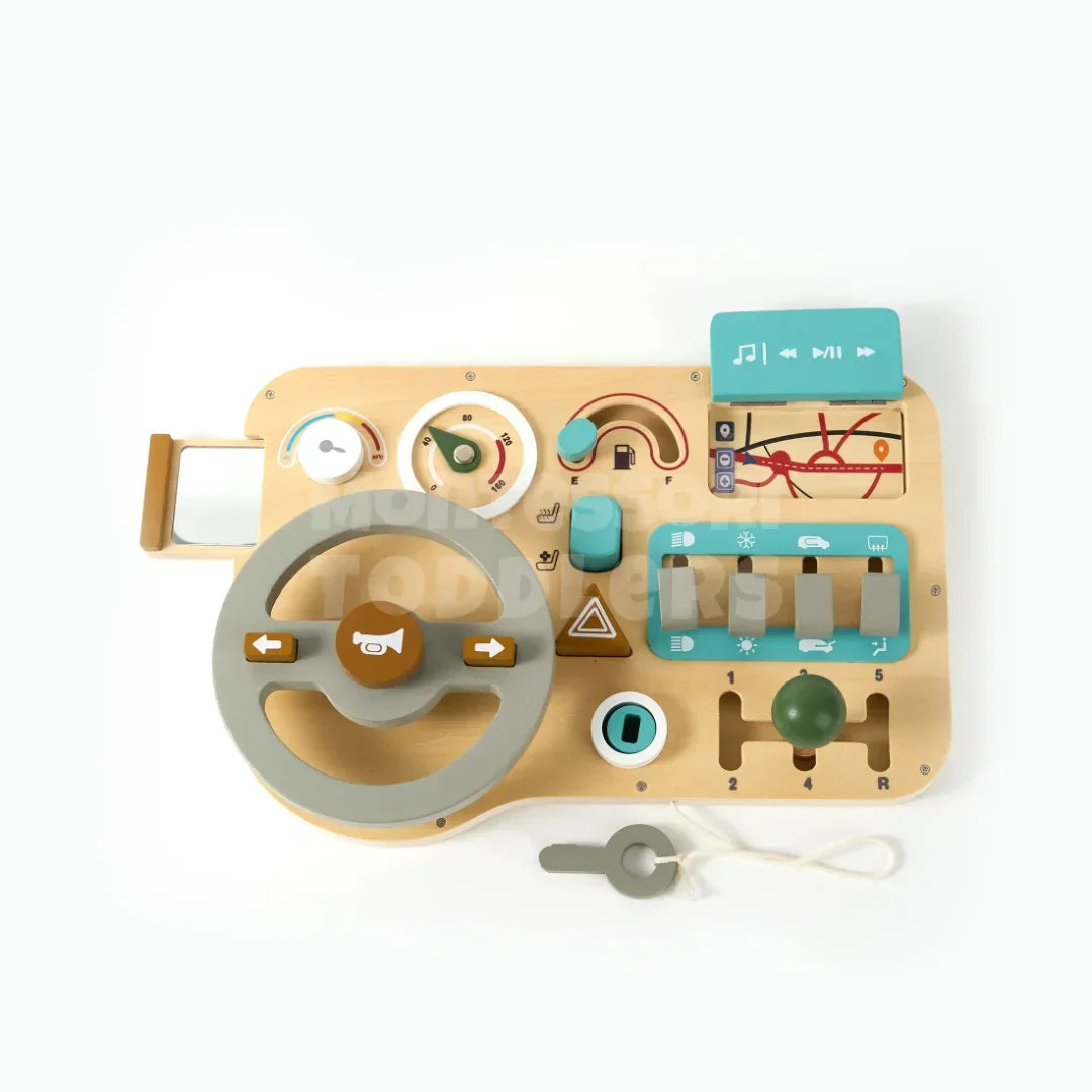 Momi Toys Wooden Steering Wheel Toy