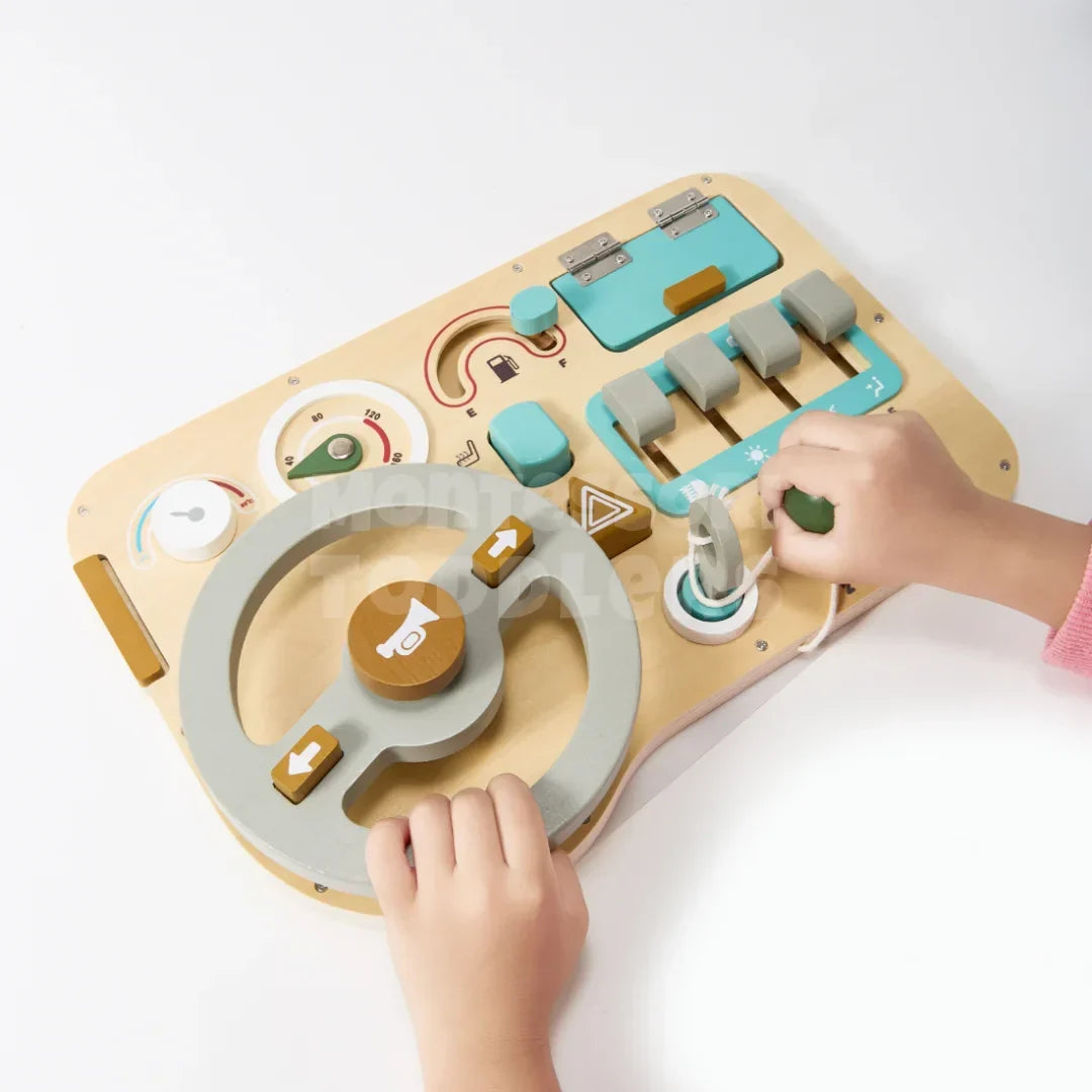 Momi Toys Wooden Steering Wheel Toy