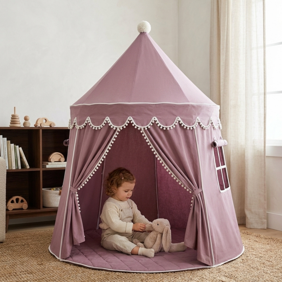 Momi Toys Canvas Play Tent, Kids Teepee Tent Playhouse