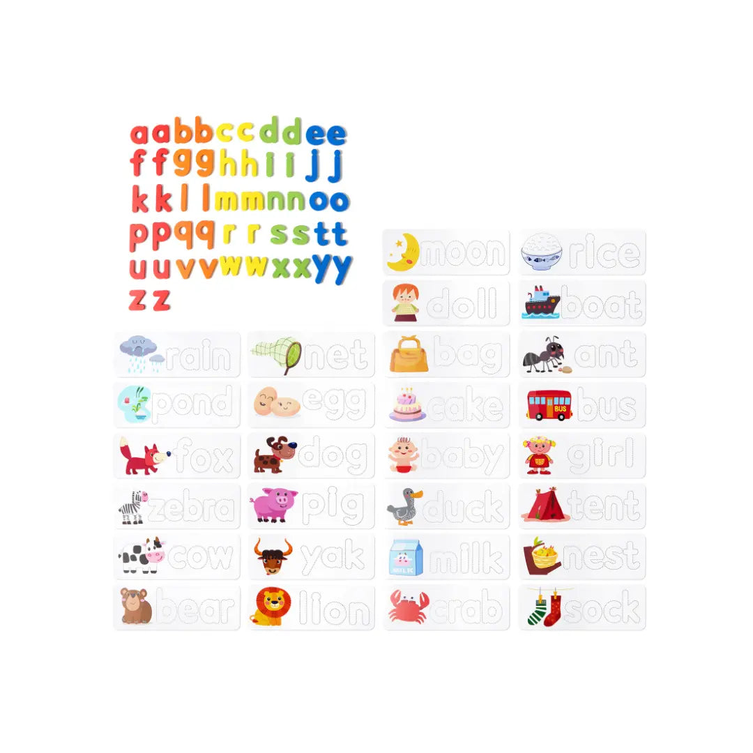 Momi Toys Wooden Alphabet Spelling Puzzle