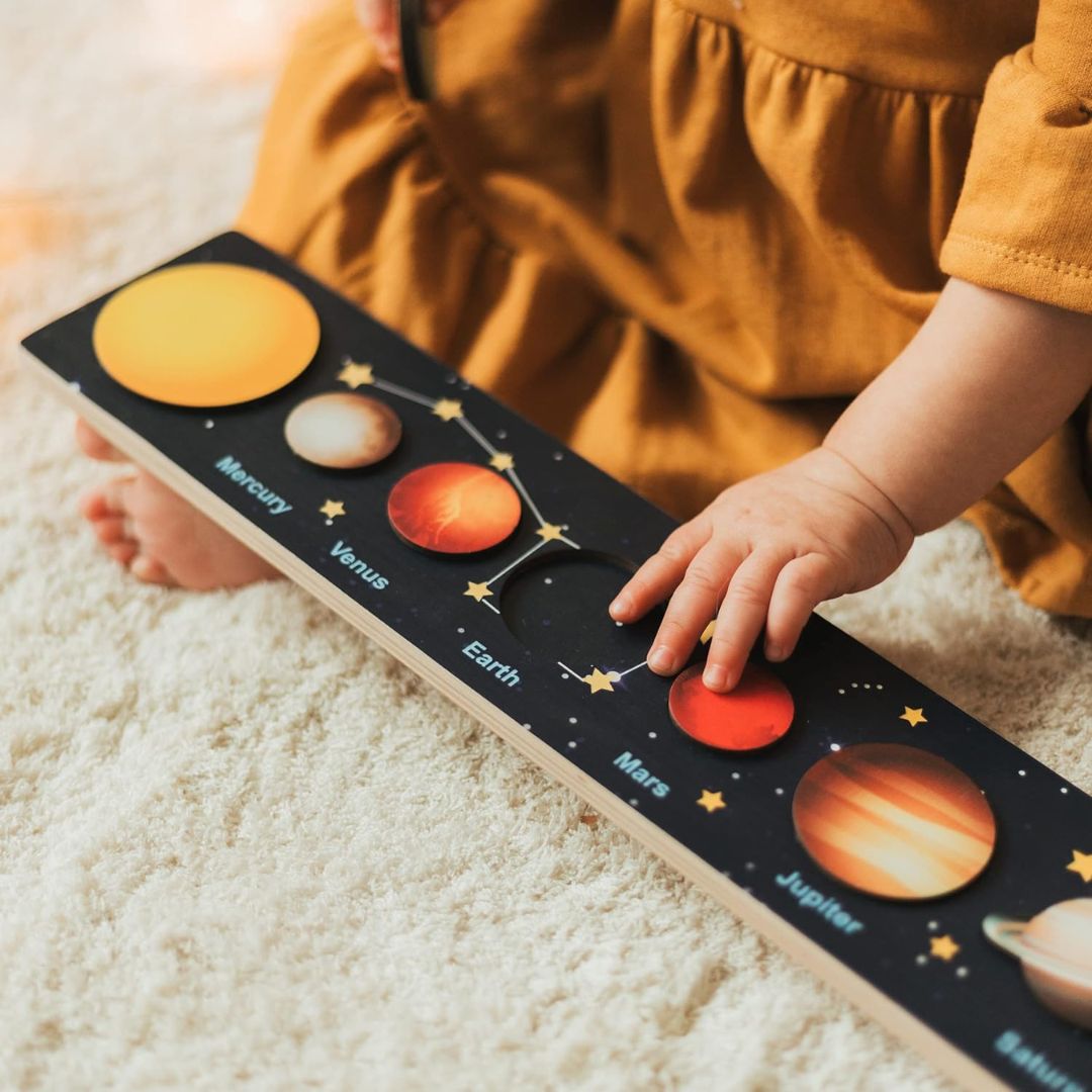 Momi Toys Wooden Solar System Puzzle