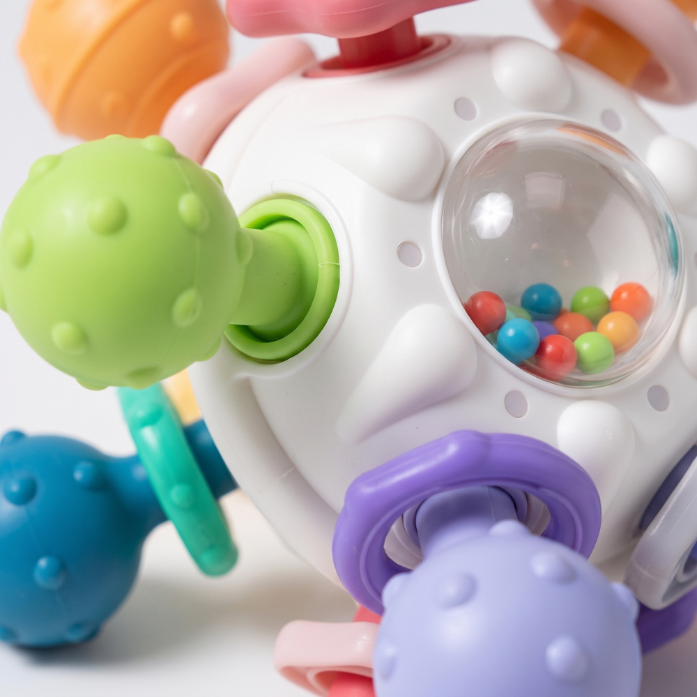 Momi Toys Montessori Sensory Teether, Silicone Baby Teething Toy
