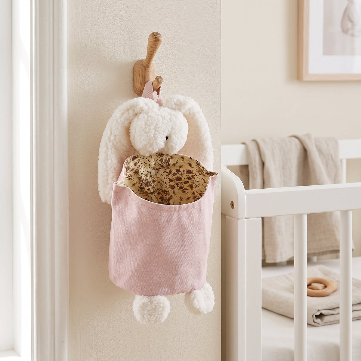 Momi Toys Bunny Hanging Organizer, Diaper Caddy Storage