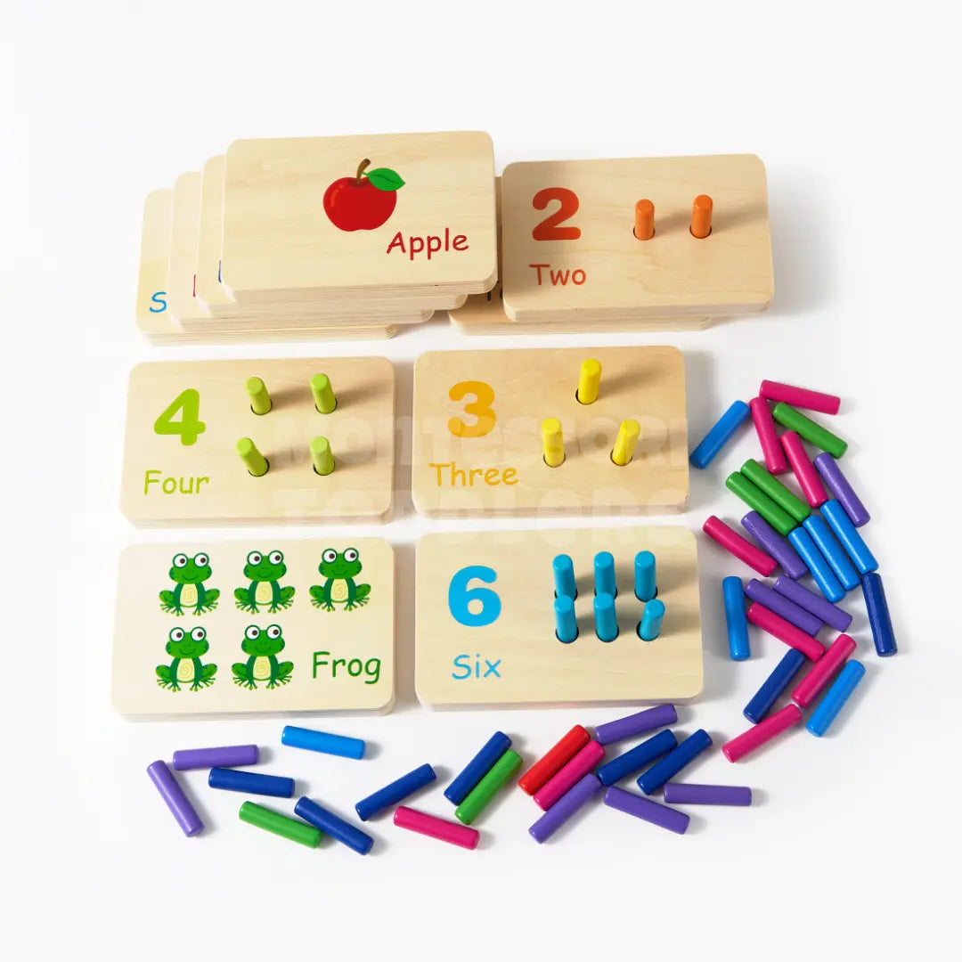 Momi Toys Wooden Count and Match Board
