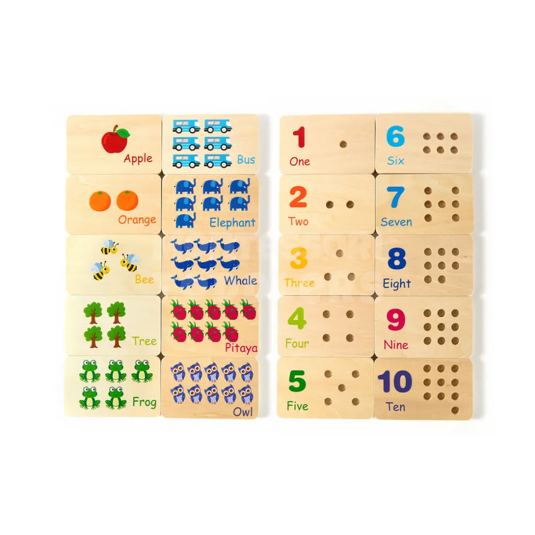 Momi Toys Wooden Count and Match Board