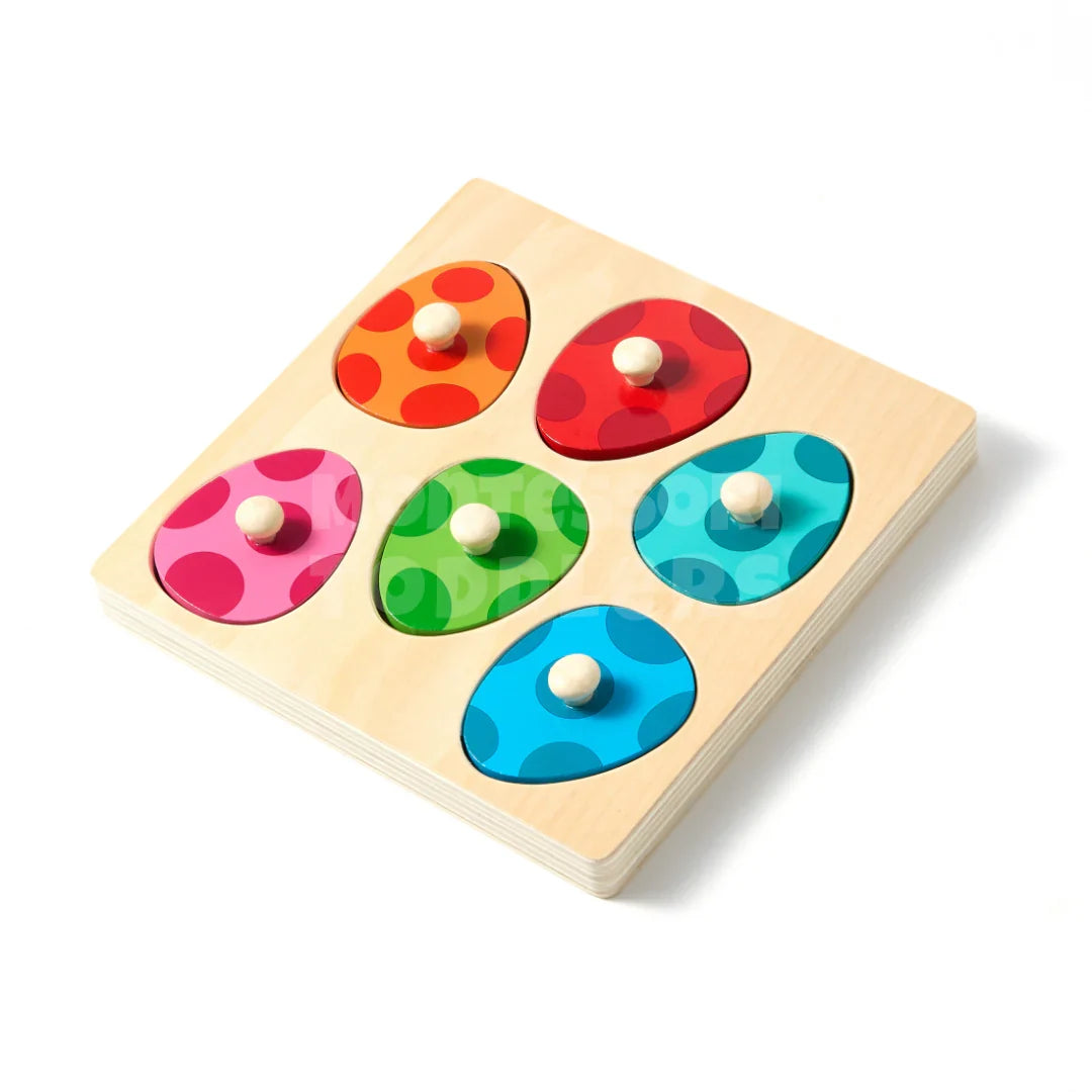 Momi Toys Wooden Dinosaur Egg Matching Puzzle