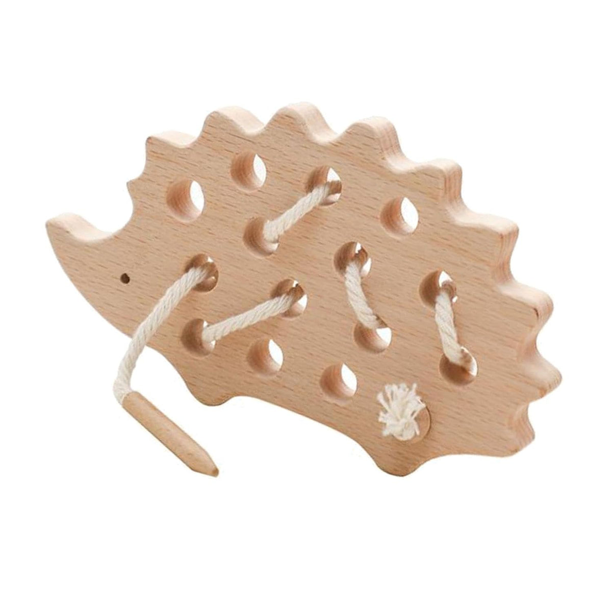 Momi Toys Wooden Hedgehog Threading Toy