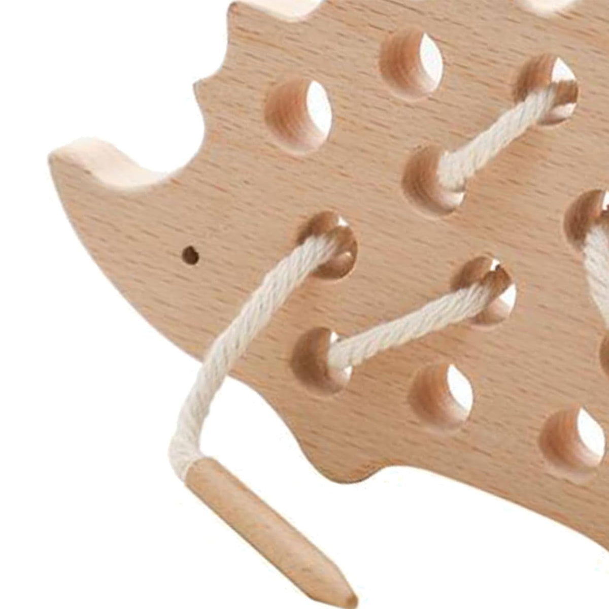 Momi Toys Wooden Hedgehog Threading Toy
