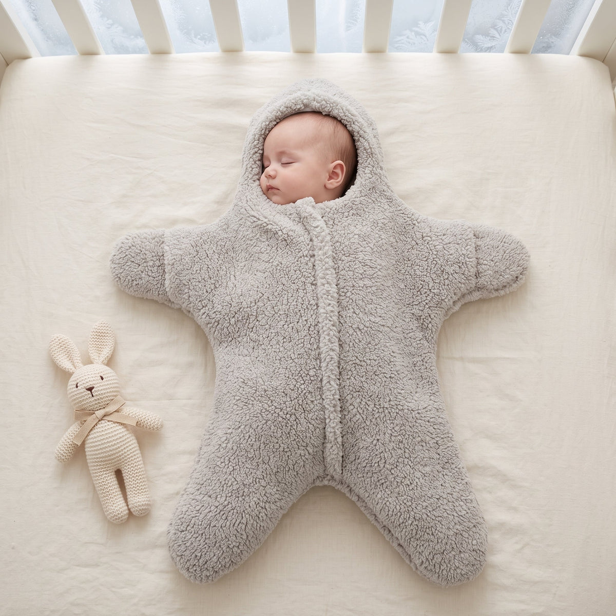 Momi Toys Starfish Baby Sleep Sack, Hooded Wearable Blanket