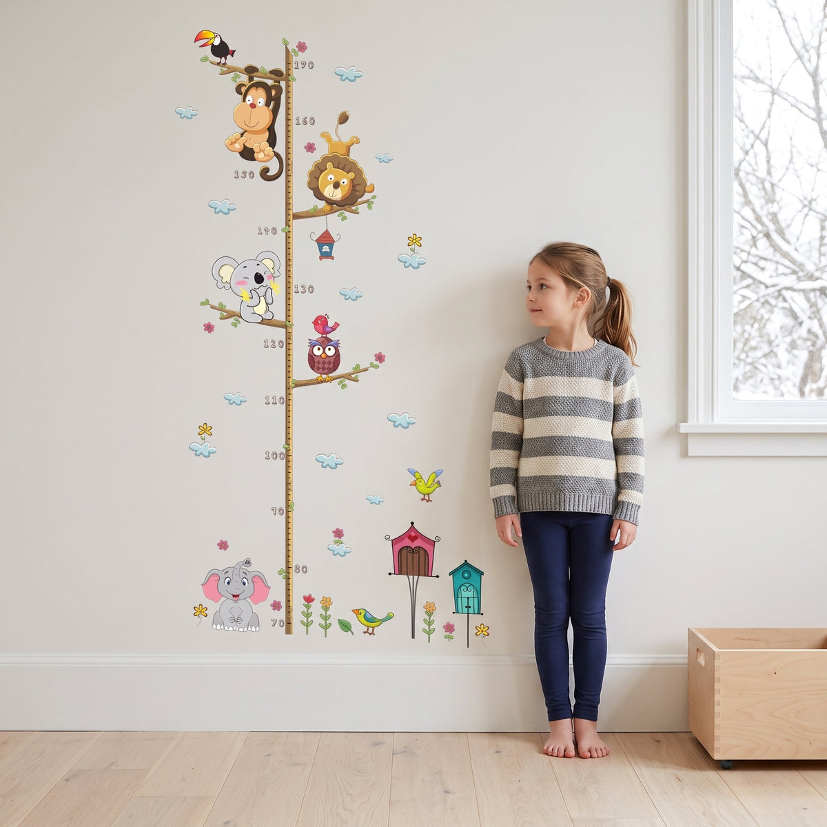 Momi Toys Monkey Height Chart, Jungle Kids Growth Wall Chart