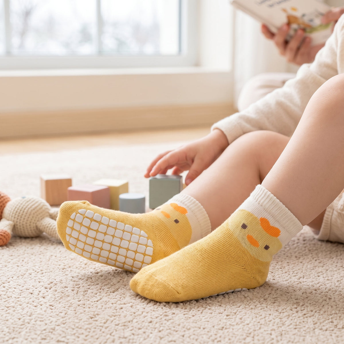 Momi Toys Animal Baby Socks, Non Slip Grip Socks