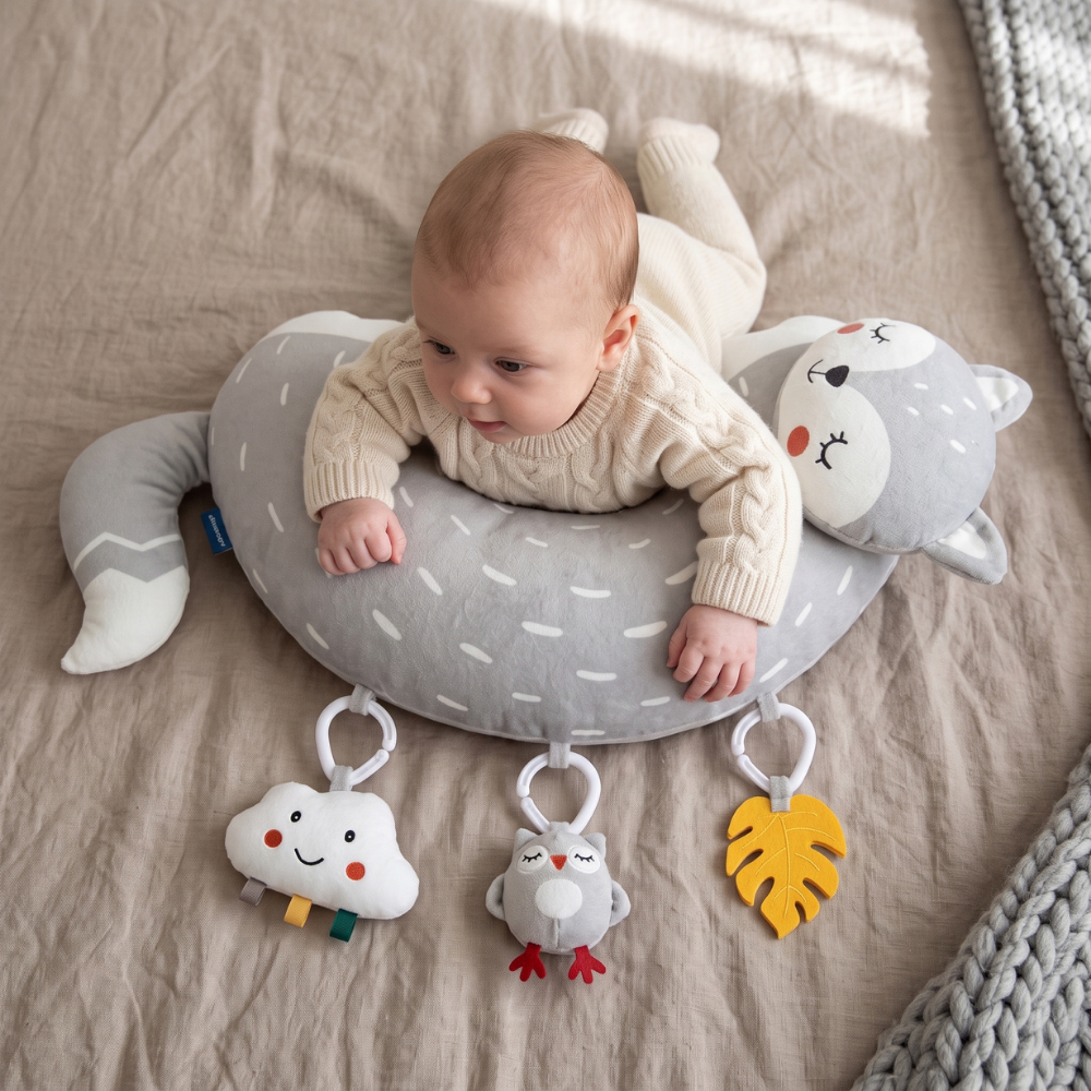 Momi Toys Tummy Time Pillow, Sensory Baby Support Cushion