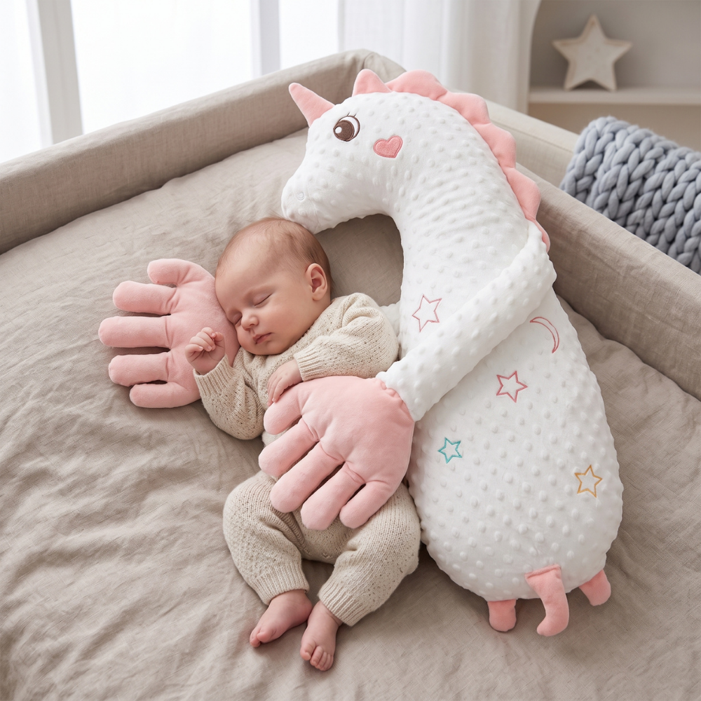 Momi Toys Unicorn Baby Patting Soother, Plush Sleep Aid