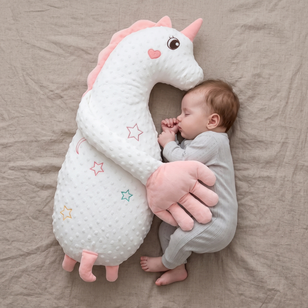 Momi Toys Unicorn Baby Patting Soother, Plush Sleep Aid