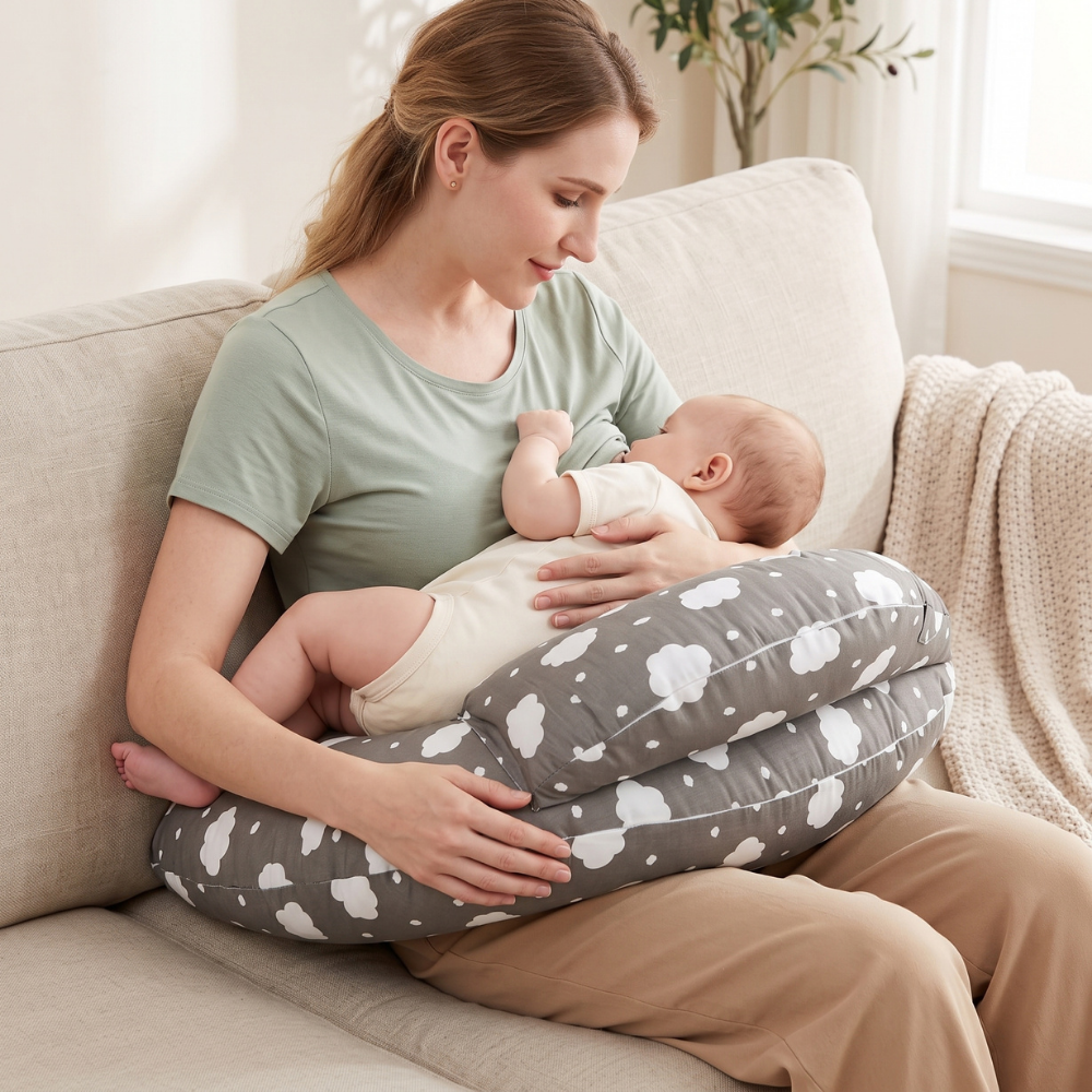 Momi Toys Cradle Nursing Pillow, Breastfeeding Support Cushion