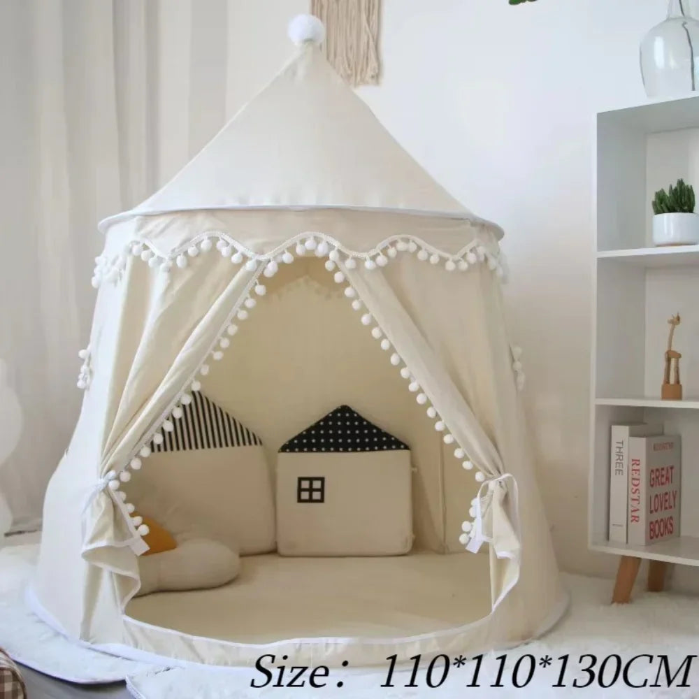 Momi Toys Canvas Play Tent, Kids Teepee Tent Playhouse