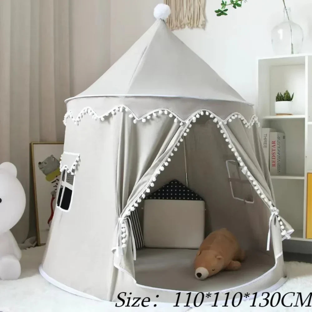 Momi Toys Canvas Play Tent, Kids Teepee Tent Playhouse